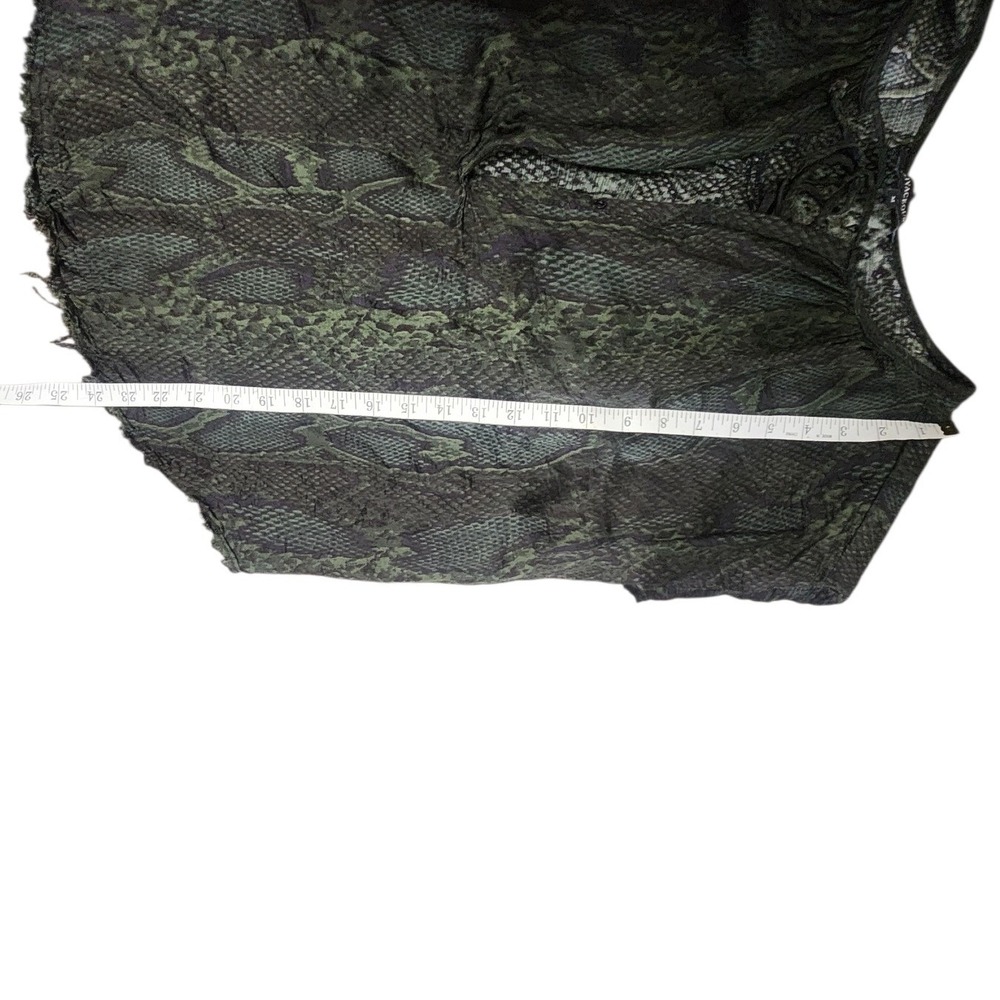 OLIVACEOUS‎ Womens Snake Print Lace Up Peasant Blouse Top M - Picture 5 of 7